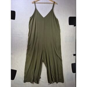 Wide Leg Romper Baggy Casual Streetwear Olive Green sz XL #2165